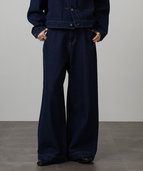 ATELANE（アテレーン）の「ATELANE / 11.5oz デニム　5Pパンツ（デニムパンツ・メンズ・アイボリー/ブラック/ネイビー・M/XL/L）」の21枚目の写真