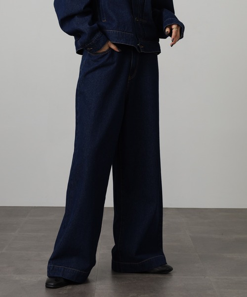 ATELANE（アテレーン）の「ATELANE / 11.5oz デニム　5Pパンツ（デニムパンツ・メンズ・アイボリー/ブラック/ネイビー・M/XL/L）」の22枚目の写真