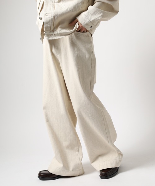 ATELANE（アテレーン）の「ATELANE / 11.5oz デニム　5Pパンツ（デニムパンツ・メンズ・アイボリー/ブラック/ネイビー・M/XL/L）」の15枚目の写真