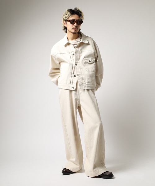 ATELANE（アテレーン）の「ATELANE / 11.5oz デニム　5Pパンツ（デニムパンツ・メンズ・アイボリー/ブラック/ネイビー・M/XL/L）」の17枚目の写真