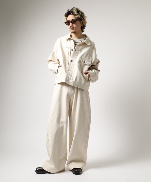 ATELANE（アテレーン）の「ATELANE / 11.5oz デニム　5Pパンツ（デニムパンツ・メンズ・アイボリー/ブラック/ネイビー・M/XL/L）」の18枚目の写真