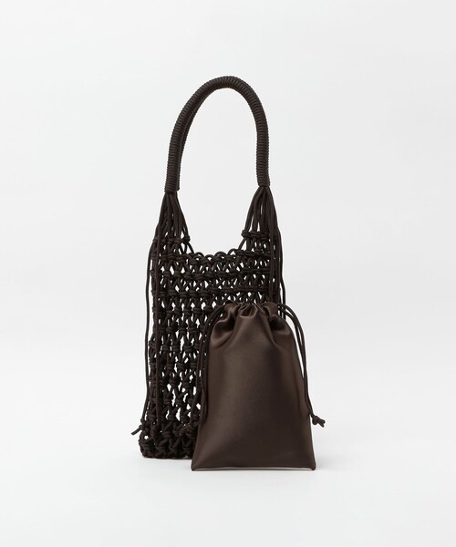 UNITED ARROWS(ユナイテッドアローズ)の「コードメッシュ トートバッグ(トートバッグ・レディース・ブラック/ダークブラウン・FREE)」の10枚目の写真