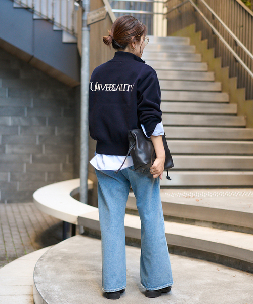 JOURNAL STANDARD(ジャーナルスタンダード)の「《追加2》バックロゴダブルジップカーディガン(カーディガン/ボレロ・レディース・ライトグレー/ネイビー・FREE)」の14枚目の写真