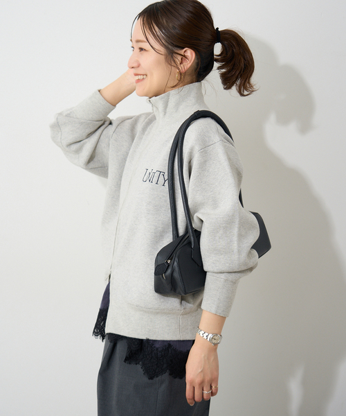 JOURNAL STANDARD(ジャーナルスタンダード)の「《追加2》バックロゴダブルジップカーディガン(カーディガン/ボレロ・レディース・ライトグレー/ネイビー・FREE)」の20枚目の写真