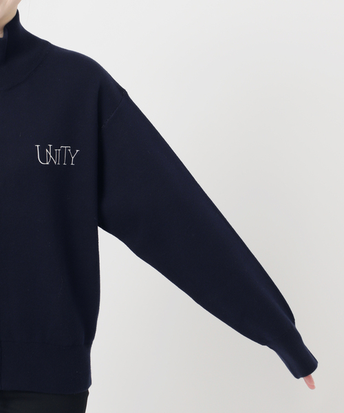 JOURNAL STANDARD(ジャーナルスタンダード)の「《追加2》バックロゴダブルジップカーディガン(カーディガン/ボレロ・レディース・ライトグレー/ネイビー・FREE)」の3枚目の写真