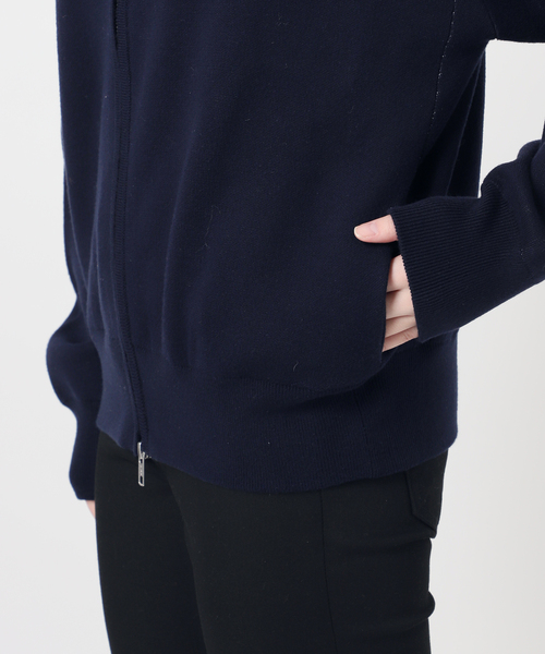 JOURNAL STANDARD(ジャーナルスタンダード)の「《追加2》バックロゴダブルジップカーディガン(カーディガン/ボレロ・レディース・ライトグレー/ネイビー・FREE)」の5枚目の写真