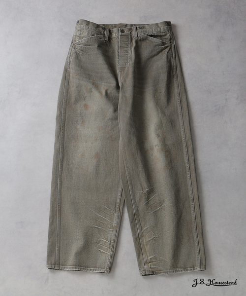 JOURNAL STANDARD J.S HOMESTEAD(ジャーナルスタンダードホームステッド)の「J.S.Homestead / バック バックル トラウザー ワーク パンツ(その他パンツ・メンズ・グリーン/ブラウン・LARGE/MEDIUM)」の1枚目の写真