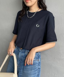 FRED PERRY/フレッドペリー] ファインボーダー ワンポイントロゴ刺繍