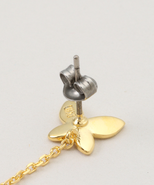 La TOTALITE（ラトータリテ）の「STELLAR HOLLYWOOD/ステラハリウッド バタフライロングピアス（ピアス（両耳用）・レディース・ゴールド・FREE）」の2枚目の写真