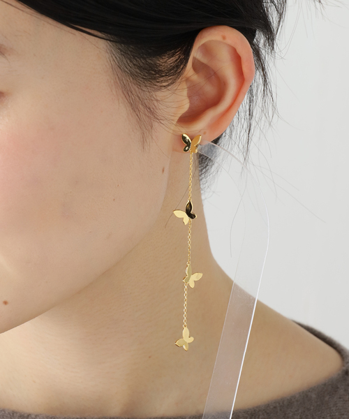 La TOTALITE（ラトータリテ）の「STELLAR HOLLYWOOD/ステラハリウッド バタフライロングピアス（ピアス（両耳用）・レディース・ゴールド・FREE）」の7枚目の写真