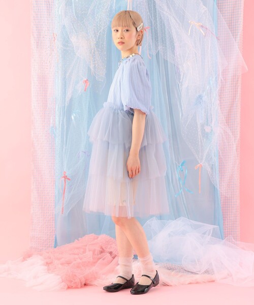 CAROLINA GLASER（カロリナ グレイサー）の「異素材 チュールフリル ブラウス（シャツ/ブラウス・レディース・その他/その他1・ONE SIZE）」の9枚目の写真