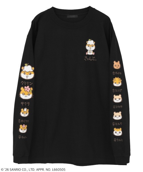 Candy Stripper(キャンディストリッパー)の「【COROCOROKURIRIN】FAMILY L/S TEE(Tシャツ/カットソー・レディース・ブラック/オフホワイト/ピンク・FREE)」の1枚目の写真