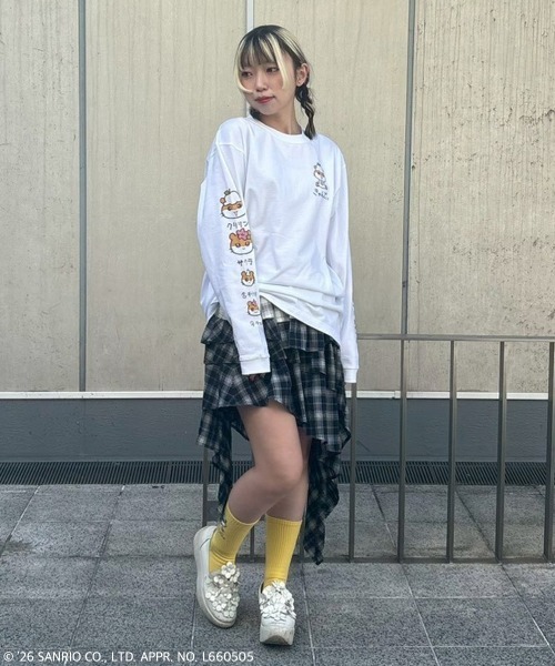 Candy Stripper(キャンディストリッパー)の「【COROCOROKURIRIN】FAMILY L/S TEE(Tシャツ/カットソー・レディース・ブラック/オフホワイト/ピンク・FREE)」の5枚目の写真