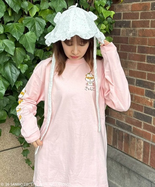 Candy Stripper(キャンディストリッパー)の「【COROCOROKURIRIN】FAMILY L/S TEE(Tシャツ/カットソー・レディース・ブラック/オフホワイト/ピンク・FREE)」の7枚目の写真