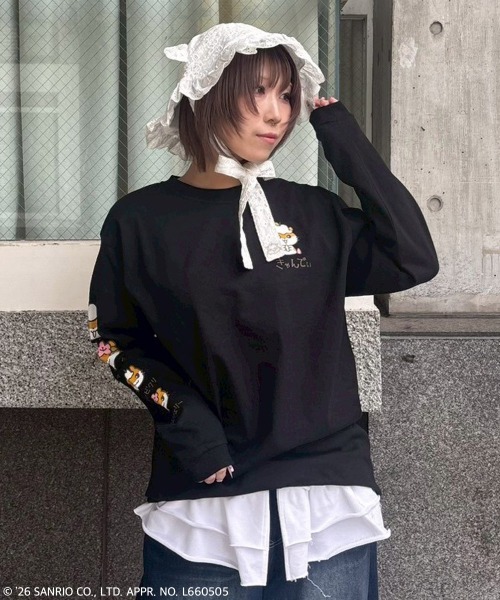 Candy Stripper(キャンディストリッパー)の「【COROCOROKURIRIN】FAMILY L/S TEE(Tシャツ/カットソー・レディース・ブラック/オフホワイト/ピンク・FREE)」の12枚目の写真