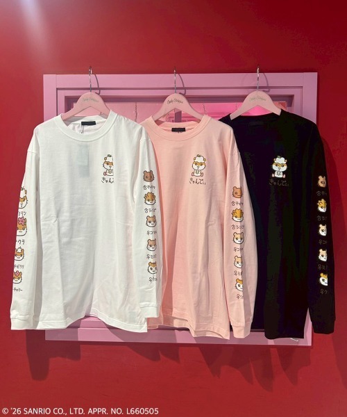 Candy Stripper(キャンディストリッパー)の「【COROCOROKURIRIN】FAMILY L/S TEE(Tシャツ/カットソー・レディース・ブラック/オフホワイト/ピンク・FREE)」の14枚目の写真
