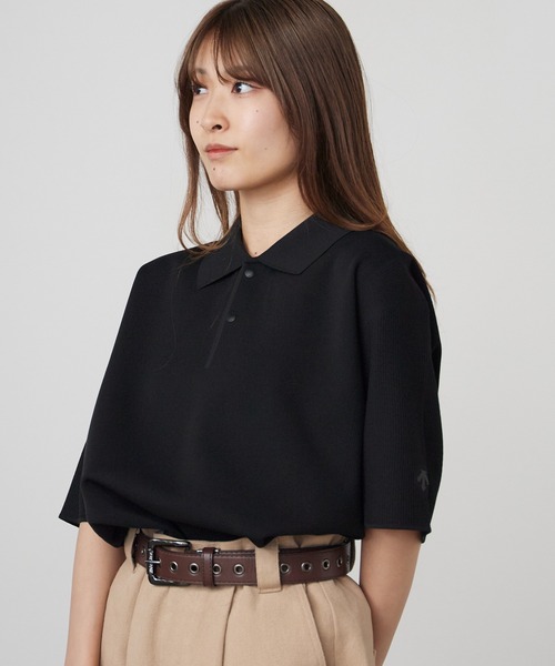 DESCENTE ALLTERRAIN（デサント　オルテライン）の「DESCENTE ALLTERRAIN/デサントオルテライン FUSIONKNIT POLO SHIRT フュージョンニット ポロシャツ ストレッチ 抗菌防臭 2026年 夏 夏服（ポロシャツ・メンズ・ブラック・M/L/O）」の20枚目の写真