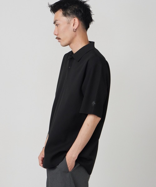 DESCENTE ALLTERRAIN（デサント　オルテライン）の「DESCENTE ALLTERRAIN/デサントオルテライン FUSIONKNIT POLO SHIRT フュージョンニット ポロシャツ ストレッチ 抗菌防臭 2026年 夏 夏服（ポロシャツ・メンズ・ブラック・M/L/O）」の11枚目の写真