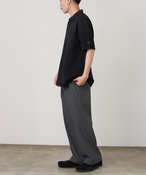 DESCENTE ALLTERRAIN（デサント　オルテライン）の「DESCENTE ALLTERRAIN/デサントオルテライン FUSIONKNIT POLO SHIRT フュージョンニット ポロシャツ ストレッチ 抗菌防臭 2026年 夏 夏服（ポロシャツ・メンズ・ブラック・M/L/O）」の16枚目の写真