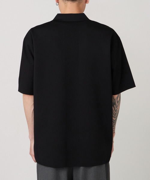 DESCENTE ALLTERRAIN（デサント　オルテライン）の「DESCENTE ALLTERRAIN/デサントオルテライン FUSIONKNIT POLO SHIRT フュージョンニット ポロシャツ ストレッチ 抗菌防臭 2026年 夏 夏服（ポロシャツ・メンズ・ブラック・M/L/O）」の8枚目の写真