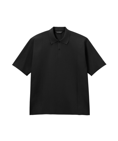 DESCENTE WOLFDOGS ポロシャツ L 黒 DESCENTE GOLF デサント メンズ 半袖機能ポロシャツ SUNSCREEN 鬼