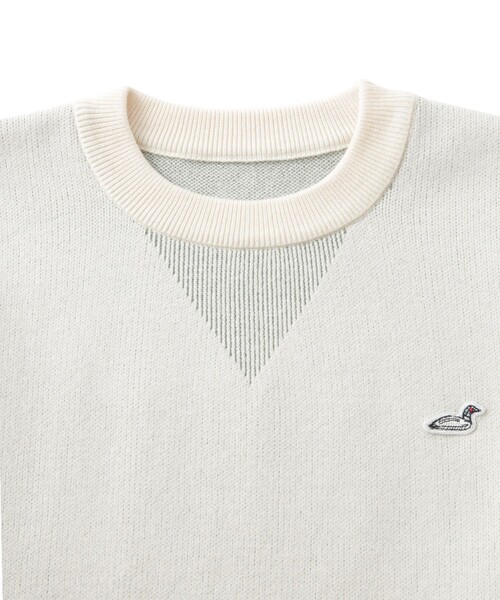 j.n.r.d(ジェー・エヌ・アール・ディー)の「RED EYE DUCK スウェットライクニット(ニット/セーター・メンズ・ブルー系その他4/ブラック/オフホワイト・M/LL/L)」の5枚目の写真