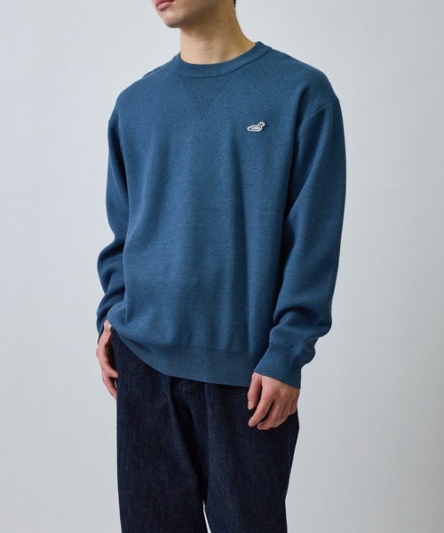 j.n.r.d(ジェー・エヌ・アール・ディー)の「RED EYE DUCK スウェットライクニット(ニット/セーター・メンズ・ブルー系その他4/ブラック/オフホワイト・M/LL/L)」の3枚目の写真