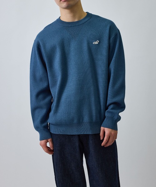 j.n.r.d(ジェー・エヌ・アール・ディー)の「RED EYE DUCK スウェットライクニット(ニット/セーター・メンズ・ブルー系その他4/ブラック/オフホワイト・M/LL/L)」の15枚目の写真