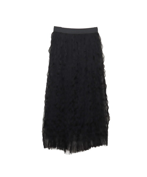 libelle more(リベル モア)の「クリンクルチュールギャザーロングスカート(スカート・レディース・オフホワイト/ブラック・M)」の18枚目の写真