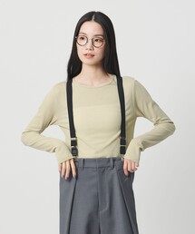 BEAUTY&YOUTH UNITED ARROWS | ハイツイストコットン シアークレープ ロングスリーブTシャツ(Tシャツ/カットソー)