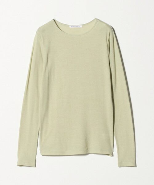 BEAUTY&YOUTH UNITED ARROWS（ビューティーアンドユースユナイテッドアローズ）の「ハイツイストコットン シアークレープ ロングスリーブTシャツ（Tシャツ/カットソー・レディース・ライム/ブラック/オフホワイト・FREE）」の12枚目の写真