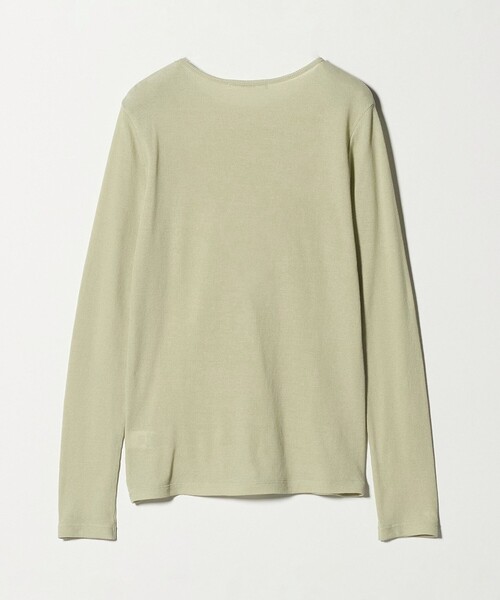 BEAUTY&YOUTH UNITED ARROWS（ビューティーアンドユースユナイテッドアローズ）の「ハイツイストコットン シアークレープ ロングスリーブTシャツ（Tシャツ/カットソー・レディース・ライム/ブラック/オフホワイト・FREE）」の11枚目の写真