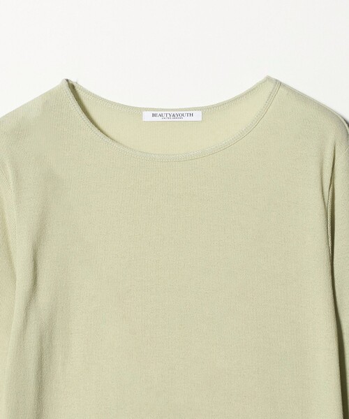 BEAUTY&YOUTH UNITED ARROWS（ビューティーアンドユースユナイテッドアローズ）の「ハイツイストコットン シアークレープ ロングスリーブTシャツ（Tシャツ/カットソー・レディース・ライム/ブラック/オフホワイト・FREE）」の10枚目の写真