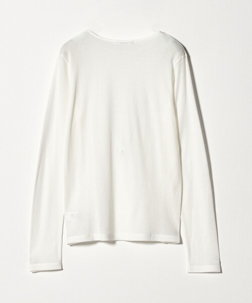 BEAUTY&YOUTH UNITED ARROWS（ビューティーアンドユースユナイテッドアローズ）の「ハイツイストコットン シアークレープ ロングスリーブTシャツ（Tシャツ/カットソー・レディース・ライム/ブラック/オフホワイト・FREE）」の6枚目の写真