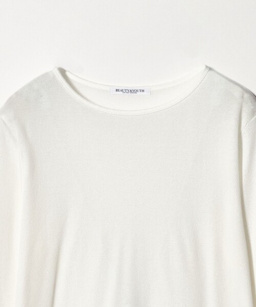 BEAUTY&YOUTH UNITED ARROWS（ビューティーアンドユースユナイテッドアローズ）の「ハイツイストコットン シアークレープ ロングスリーブTシャツ（Tシャツ/カットソー・レディース・ライム/ブラック/オフホワイト・FREE）」の5枚目の写真