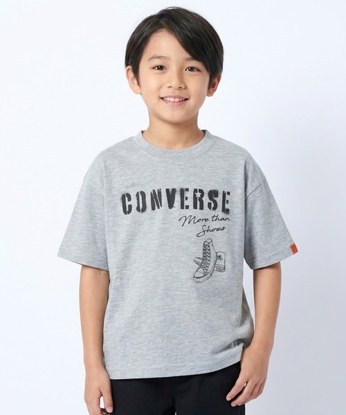CONVERSE（コンバース）の「CONVERSE/コンバース　プリント　ワイド半袖Ｔシャツ（Tシャツ/カットソー・キッズ・杢グレー/ブラック/ブルー系その他・120cm/110cm/130cm）」の3枚目の写真
