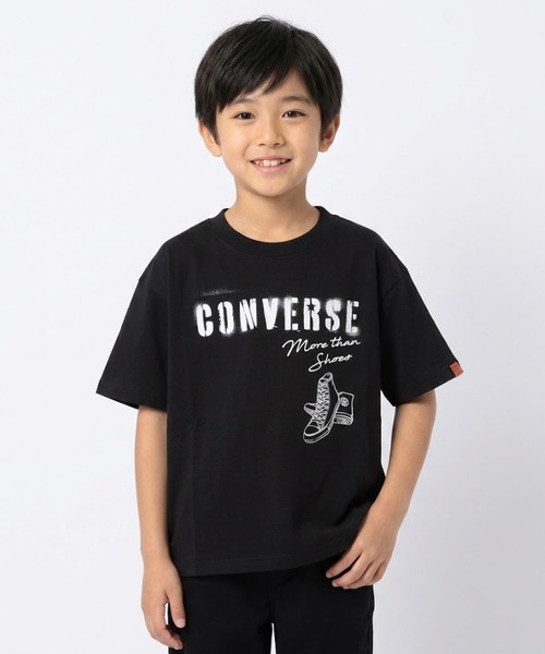 CONVERSE（コンバース）の「CONVERSE/コンバース　プリント　ワイド半袖Ｔシャツ（Tシャツ/カットソー・キッズ・杢グレー/ブラック/ブルー系その他・120cm/110cm/130cm）」の2枚目の写真