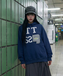 TEESSERT（ティーザート）の「TT_S2 オーバーサイズ フードパーカー + シュンポウポーチセット (ネイビーver.)（パーカー）」