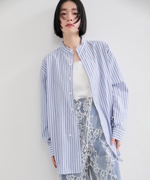 ROYAL NAVY（ロイヤルネイビー）の「【ROYAL NAVY/ロイヤルネイビー】バンドカラーシャツ（シャツ/ブラウス）」