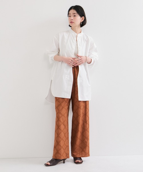 ROYAL NAVY（ロイヤルネイビー）の「【ROYAL NAVY/ロイヤルネイビー】バンドカラーシャツ（シャツ/ブラウス・レディース・ホワイト/サックスブルー/ブルー系その他6/ブルー系その他4・FREE）」の7枚目の写真