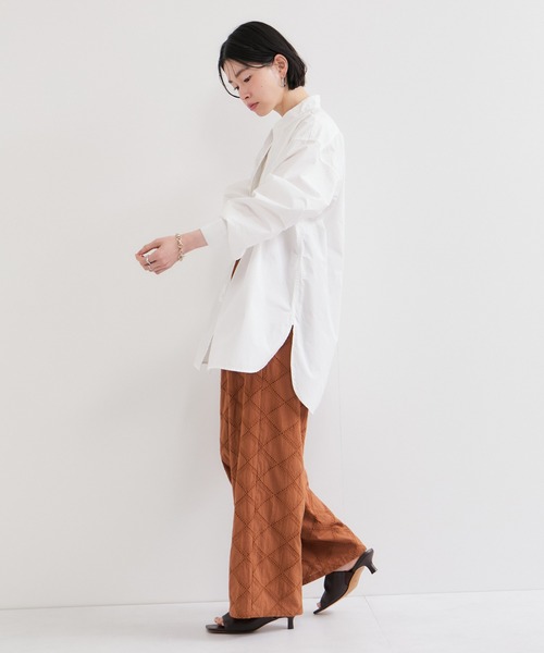 ROYAL NAVY（ロイヤルネイビー）の「【ROYAL NAVY/ロイヤルネイビー】バンドカラーシャツ（シャツ/ブラウス・レディース・ホワイト/サックスブルー/ブルー系その他6/ブルー系その他4・FREE）」の8枚目の写真