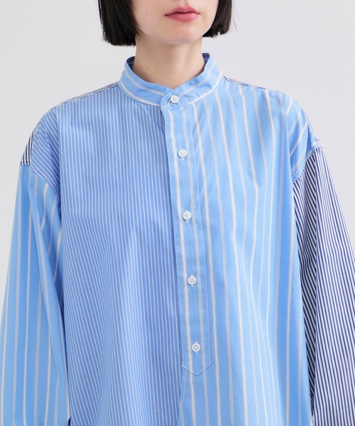 ROYAL NAVY（ロイヤルネイビー）の「【ROYAL NAVY/ロイヤルネイビー】バンドカラーシャツ（シャツ/ブラウス・レディース・ホワイト/サックスブルー/ブルー系その他6/ブルー系その他4・FREE）」の16枚目の写真