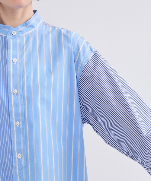 ROYAL NAVY（ロイヤルネイビー）の「【ROYAL NAVY/ロイヤルネイビー】バンドカラーシャツ（シャツ/ブラウス・レディース・ホワイト/サックスブルー/ブルー系その他6/ブルー系その他4・FREE）」の17枚目の写真