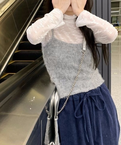 LADY LIKE(レディライク)の「プチハイネック小花柄シアートップス(Tシャツ/カットソー・レディース・ホワイト/アイボリー/ブラック・M)」の22枚目の写真