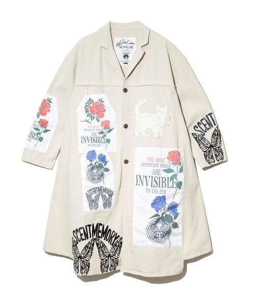 ScoLar(スカラー)の「ScoLar/スカラー アップリケコート(その他アウター・レディース・ベージュ/ブルー・FREE)」の19枚目の写真