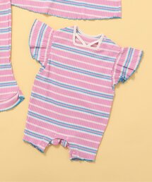 ロンパース（ピンク/桃色系・ボーダー柄）ファッション通販 - ZOZOTOWN