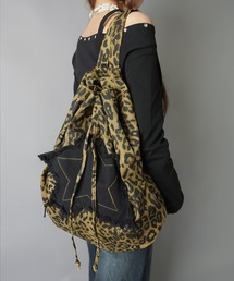 コットンナップサック/スター/カモ柄/迷彩柄/ヒョウ柄/平成ギャル