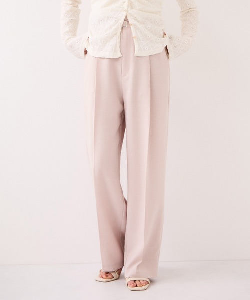 VIS（ビス）の「【WEB限定】美easyリネンライクベルテッドストレートパンツ/イージーケア・接触冷感（その他パンツ・レディース・ピンク/ブラック/キナリ/グレー・M/S/SS）」の4枚目の写真