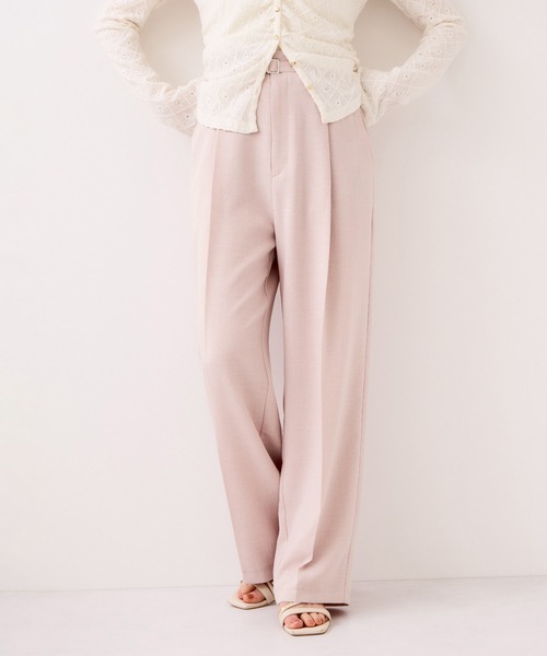 VIS（ビス）の「【WEB限定】美easyリネンライクベルテッドストレートパンツ/イージーケア・接触冷感（その他パンツ・レディース・ピンク/ブラック/キナリ/グレー・M/S/SS）」の11枚目の写真