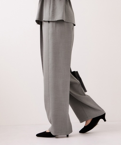 VIS（ビス）の「【WEB限定】美easyリネンライクベルテッドストレートパンツ/イージーケア・接触冷感（その他パンツ・レディース・ピンク/ブラック/キナリ/グレー・M/S/SS）」の19枚目の写真